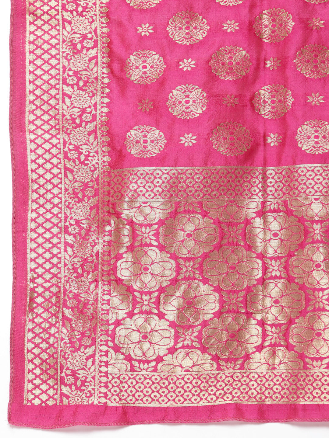 Women Green Printed Kurta Pant & Dupatta Set by Myshka (