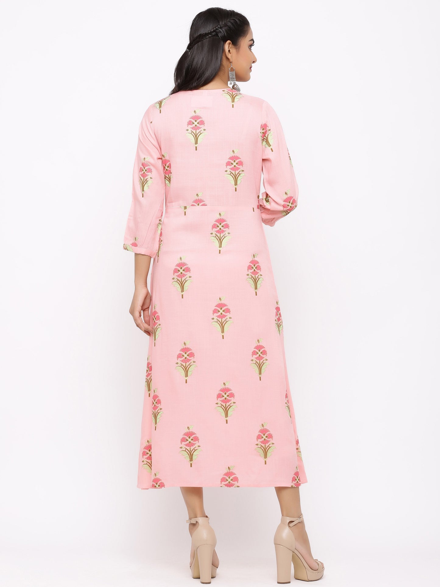 Women's Cotton Floral Printed A-line Kurta