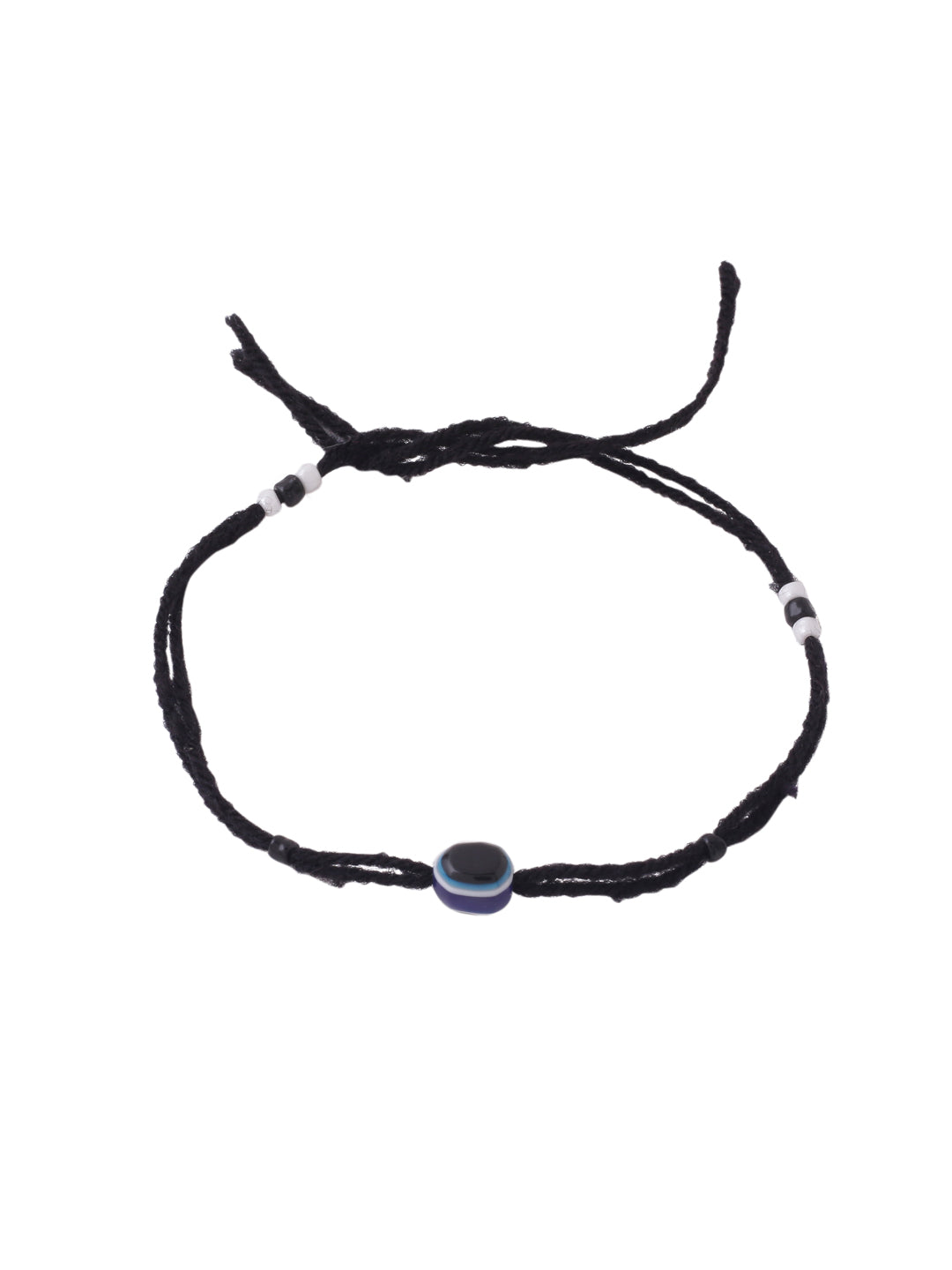 Set Of 2 Black Evil Eye Rakhi With Roli Chawal