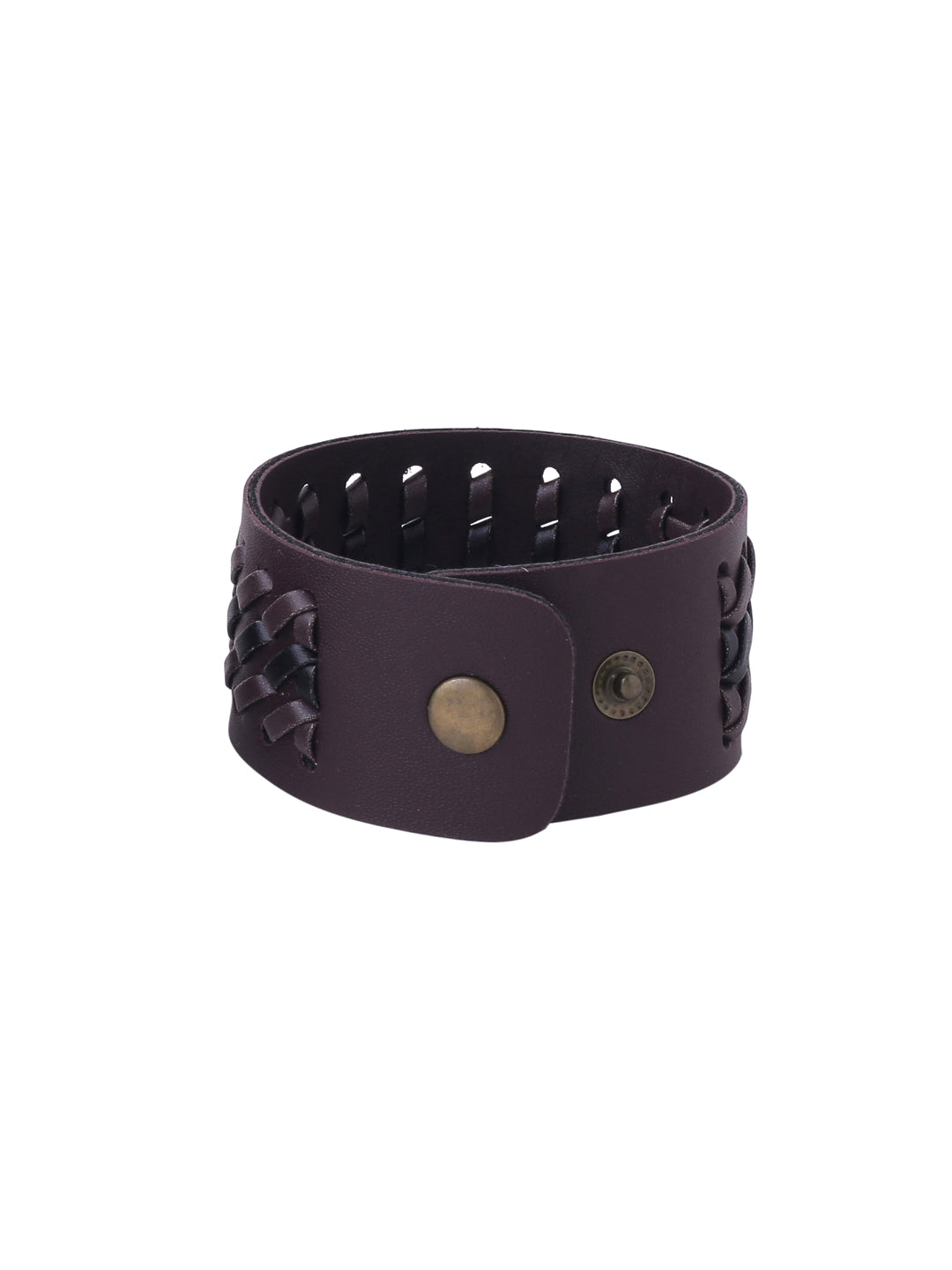 Men's Set Of 2 Brown Leather Bracelet