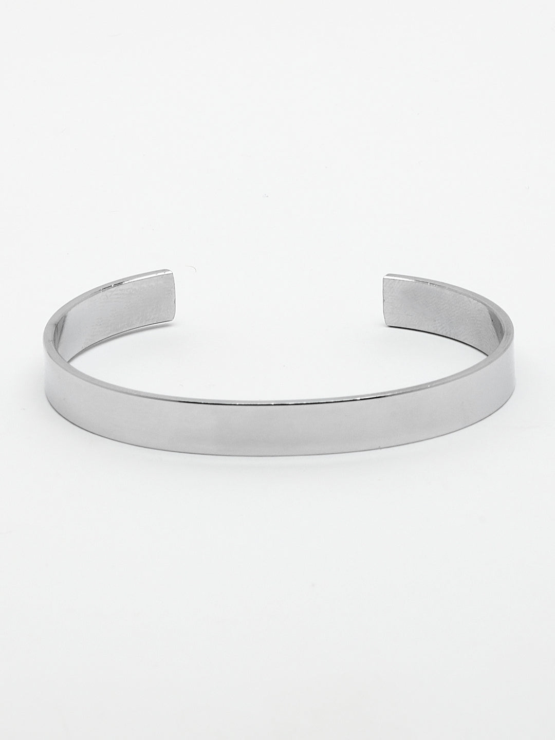 Men's Set Of 2 Black & Silver Stainless Steel Cuff Bracelet