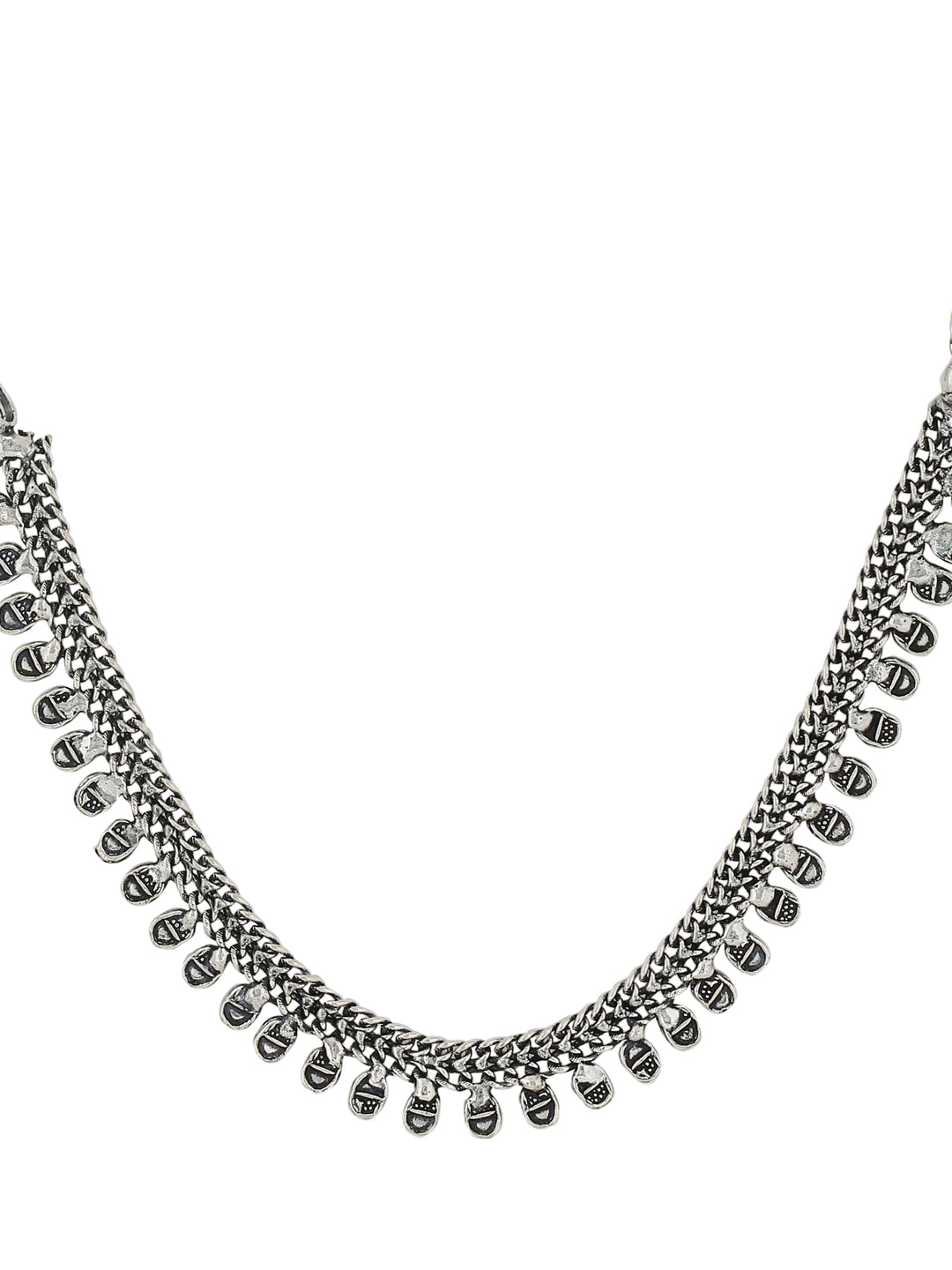Women's Silver-Plated Oxidised Necklace