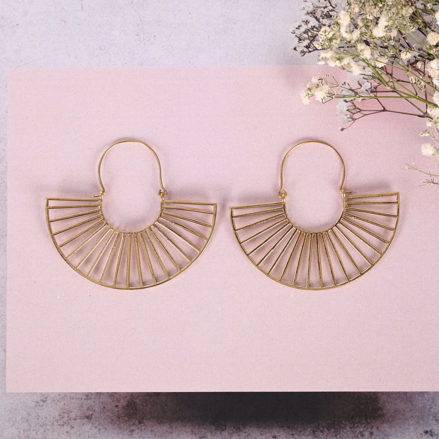 Women's Golden hoop earrings