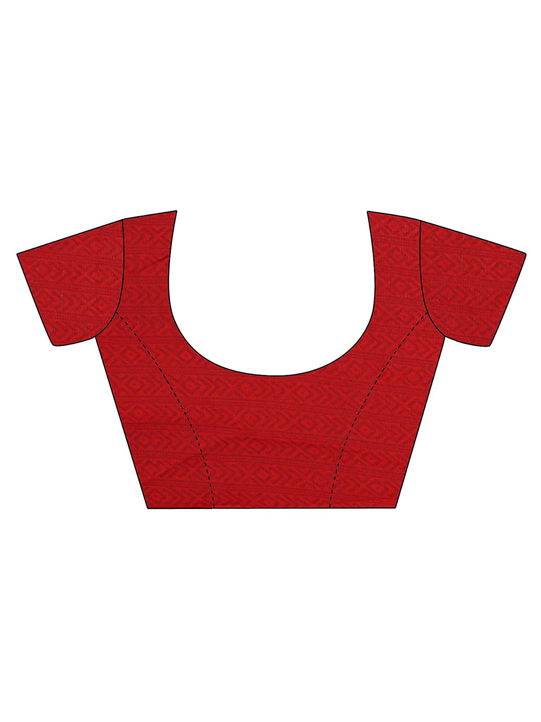 Women's Red Georgette Dyed Saree