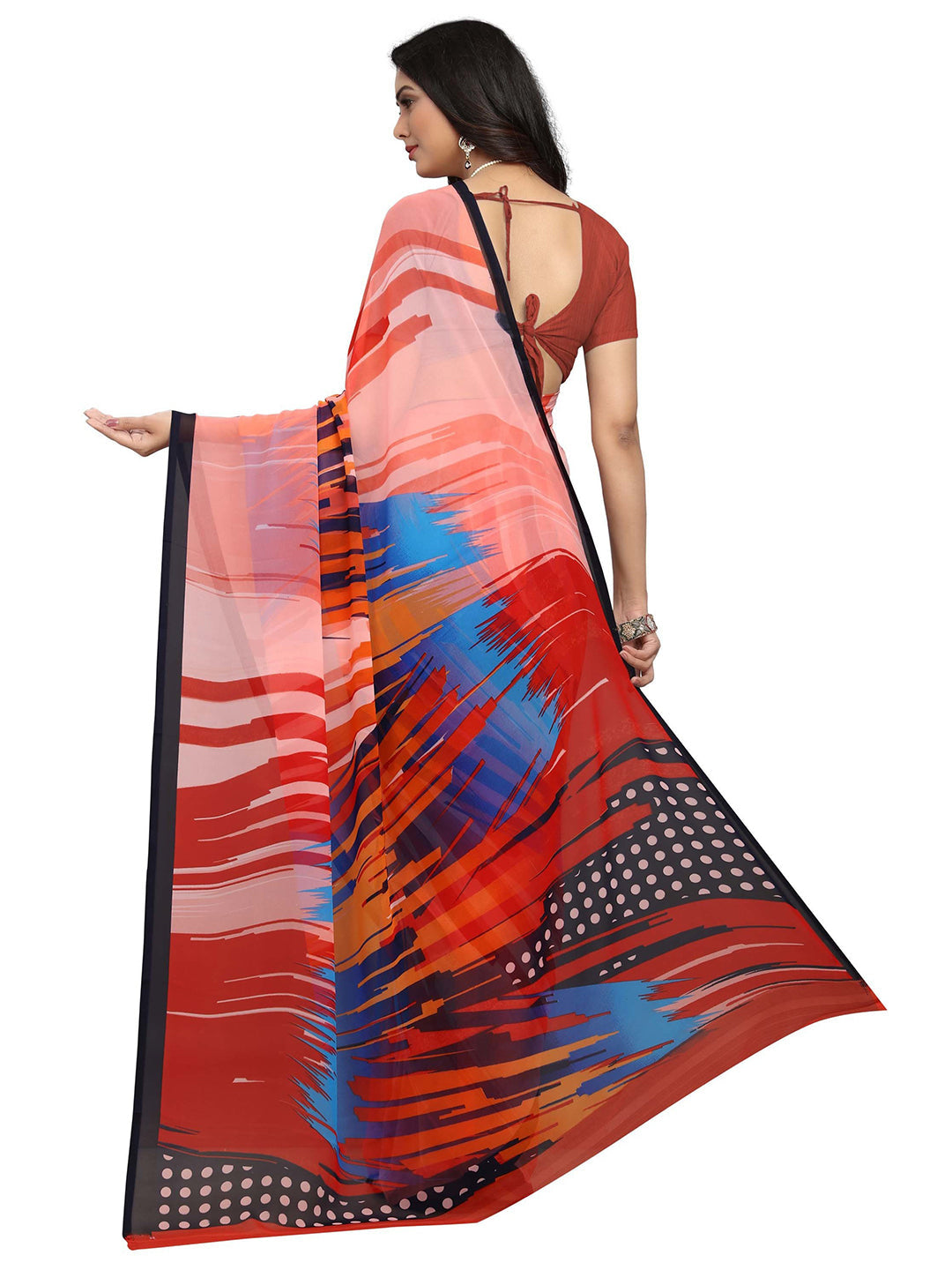 Women's Multicolor Georgette Printed Saree