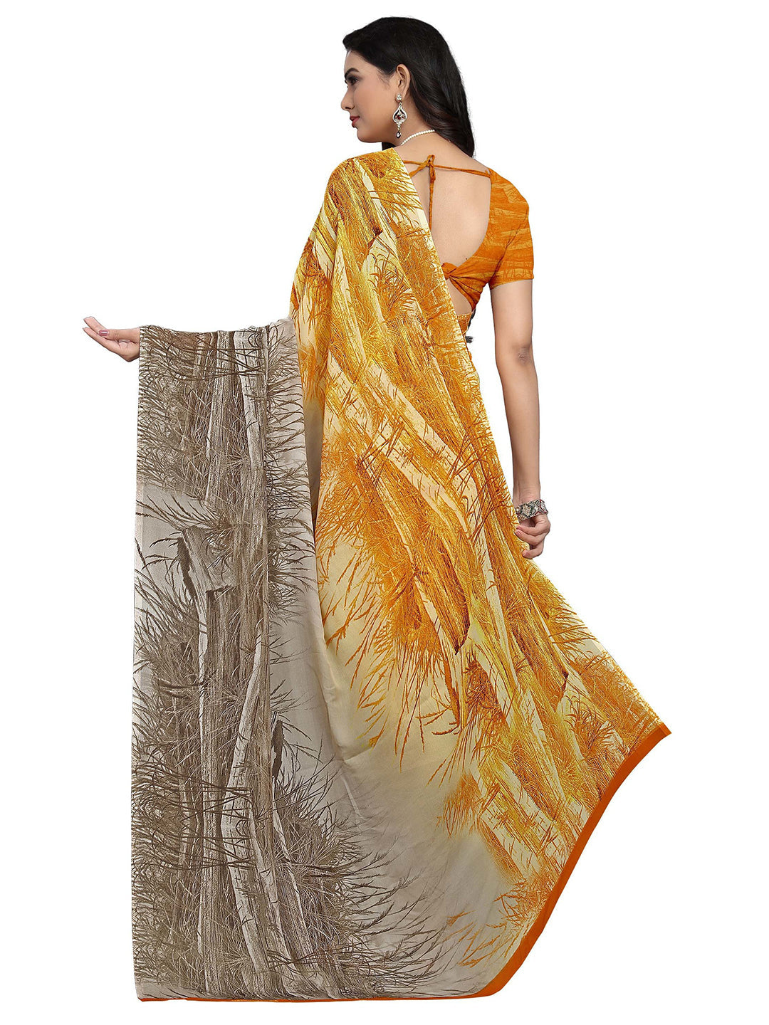 Women's Multicolor Georgette Printed Saree
