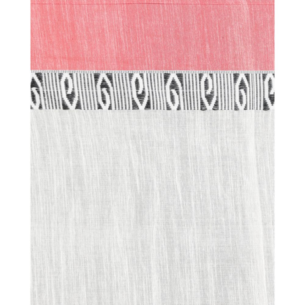 Women's Handspun Cotton White Handloom Begampuri Saree