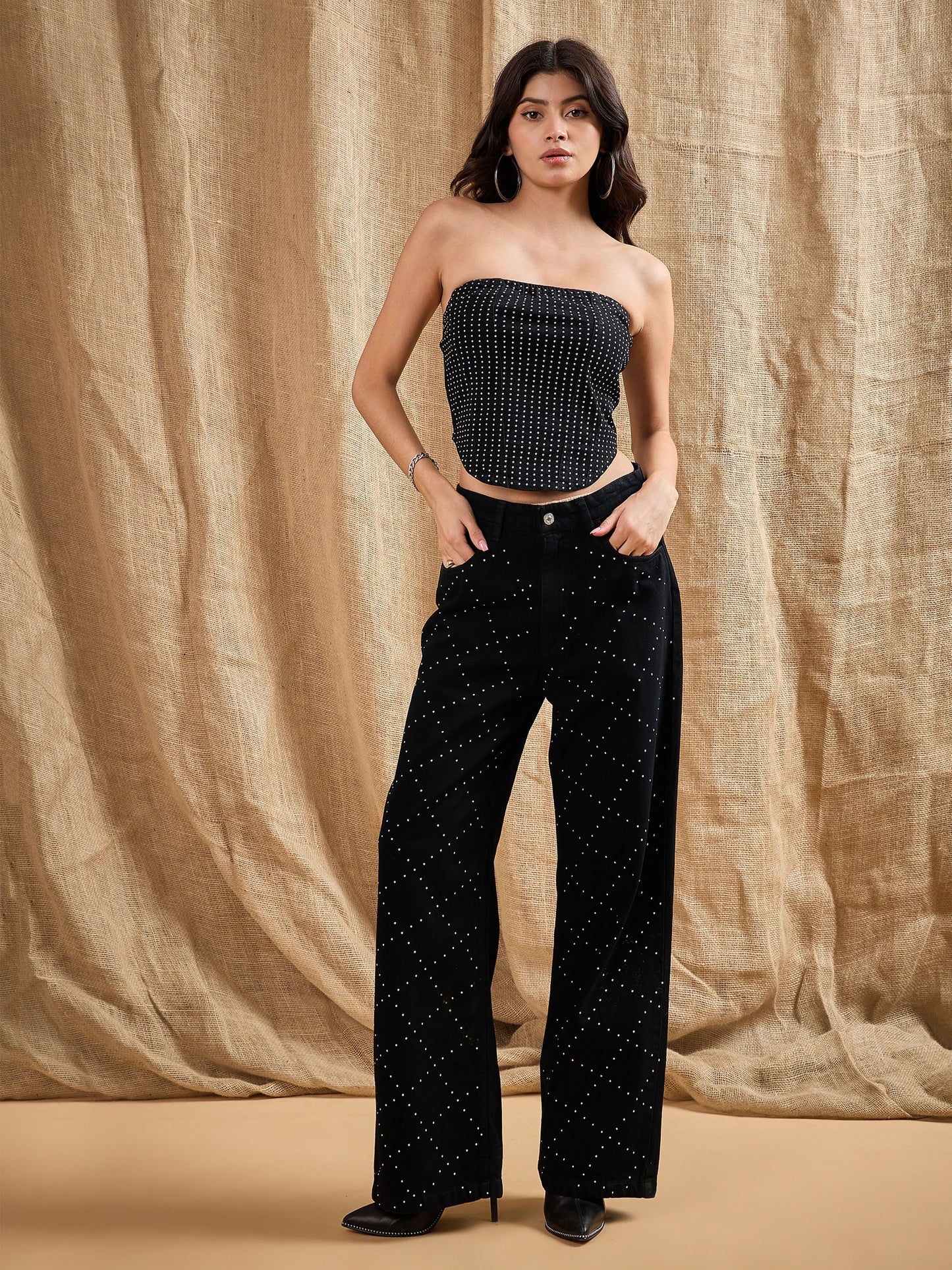Women's Black Wash Co-Ord Set