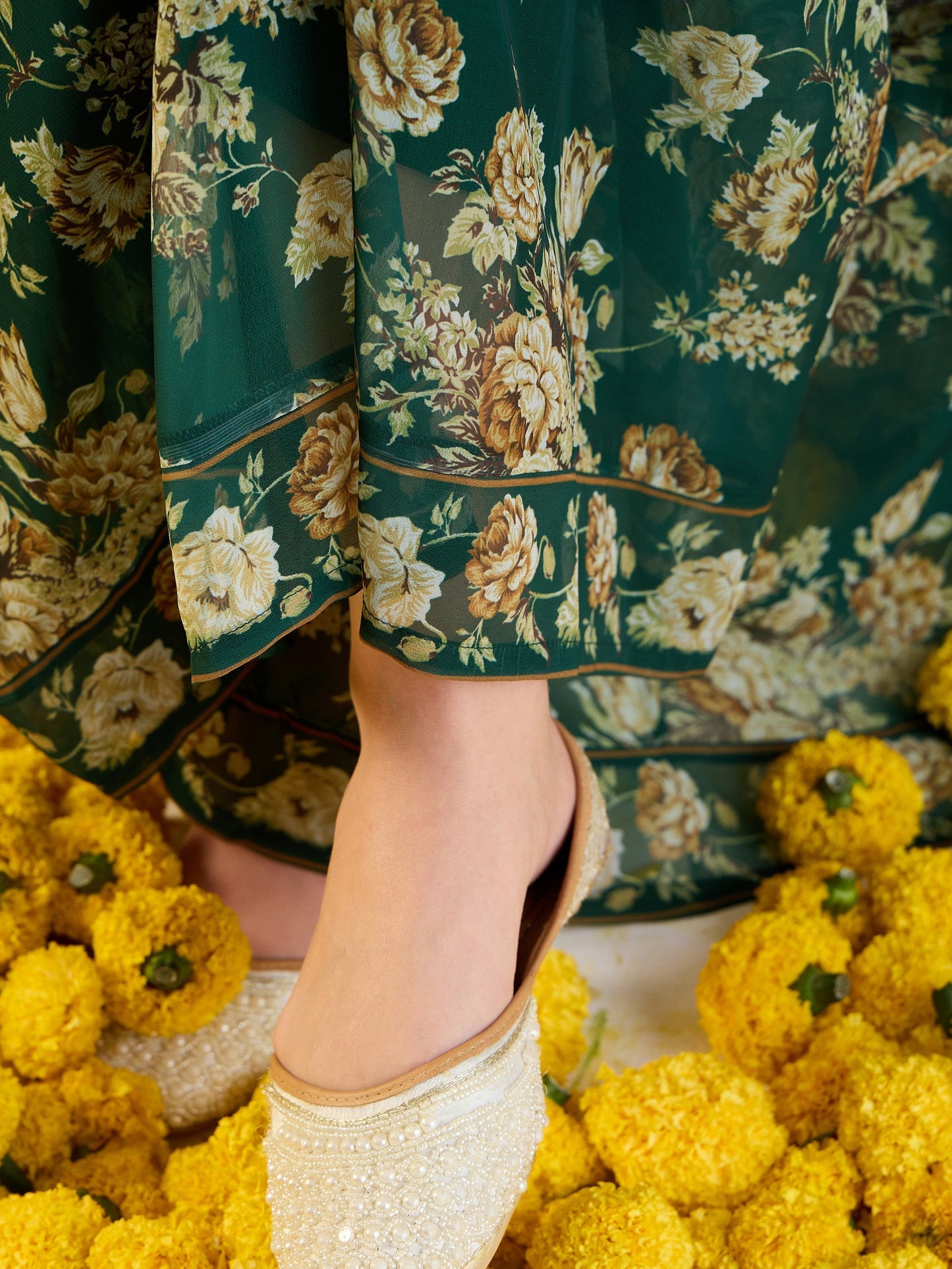 Women's Green Floral Co-Ord Set