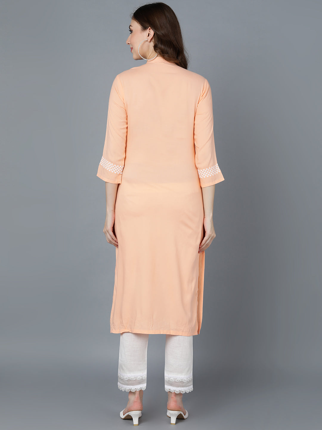 Women's Ahika Polyester Embroidered Kurta