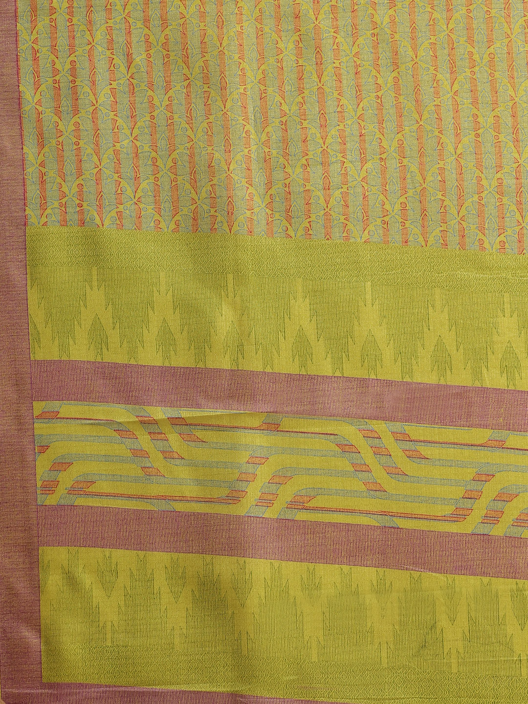 Women's Green Art Silk Self Design Saree