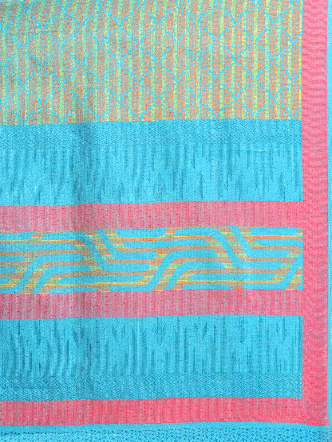Women's Blue Art Silk Printed Saree