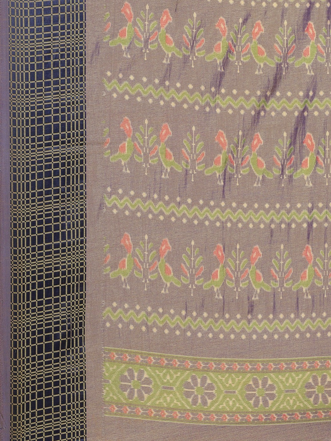 Women's Multicolor Cotton Silk Printed Saree