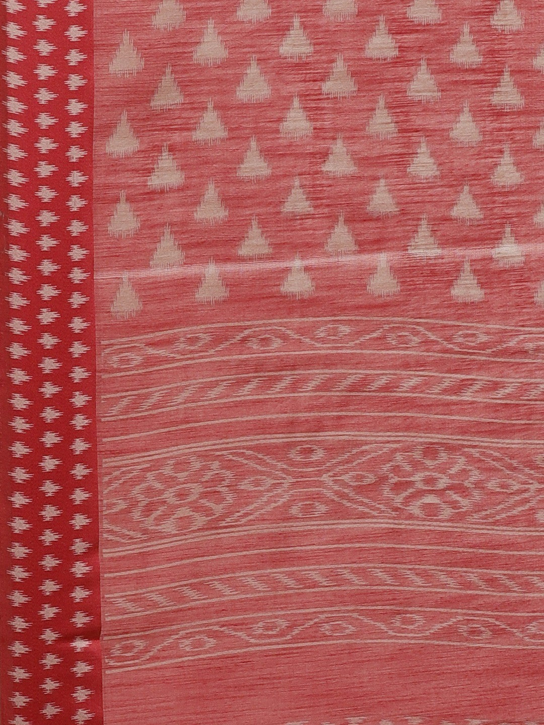Women's Brown Cotton Silk Printed Saree