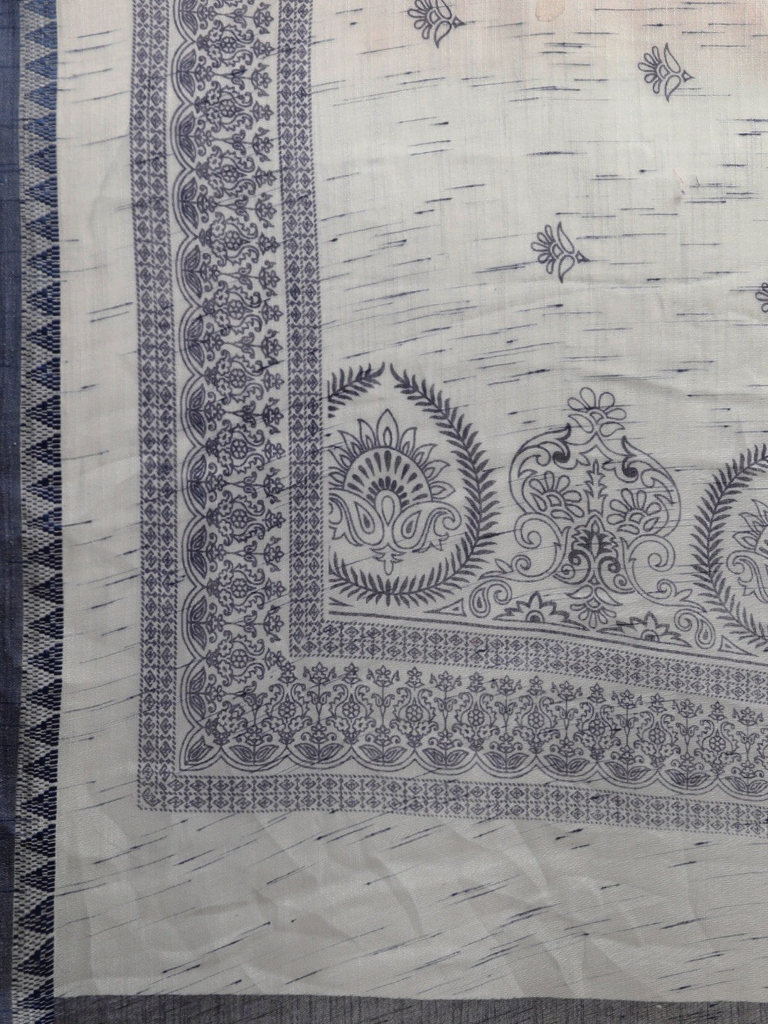 Women's Blue Art Silk Printed Saree