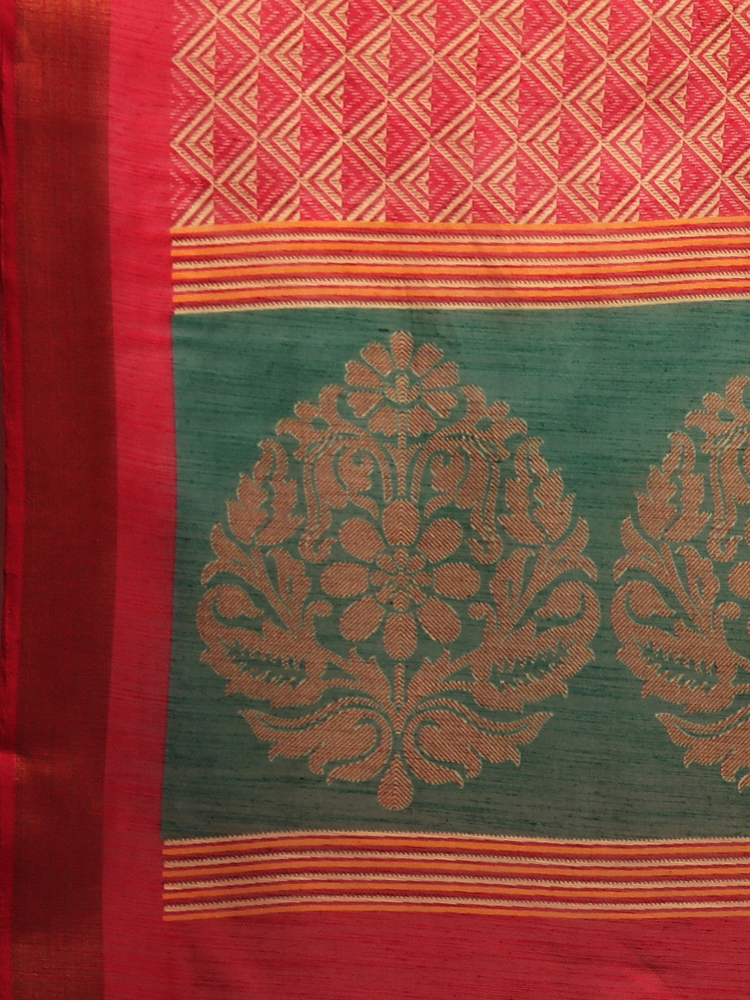 Women's Pink Art Silk Printed Saree