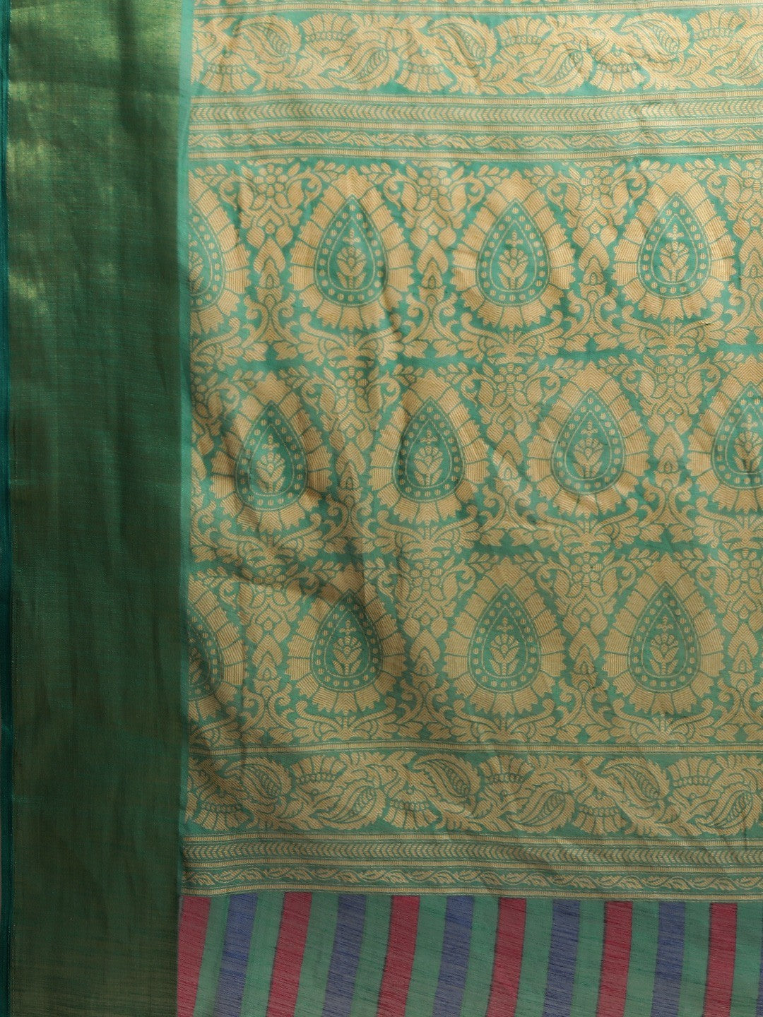 Women's Orange Art Silk Printed Saree
