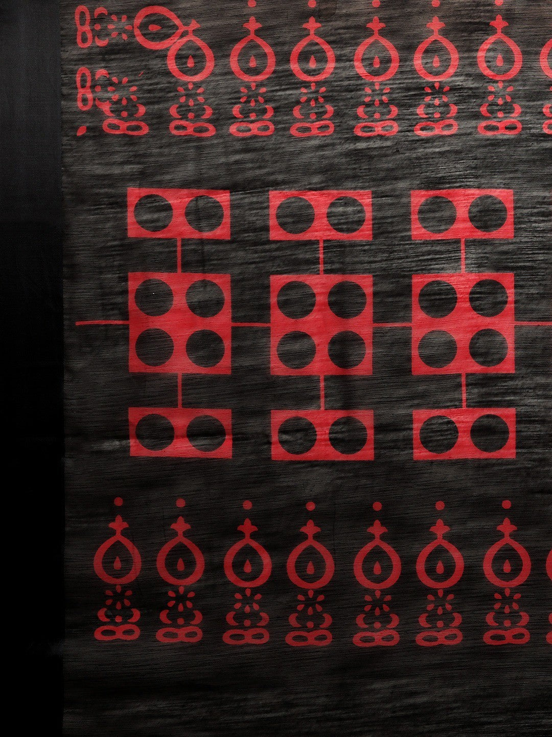 Women's Red Art Silk Printed Saree