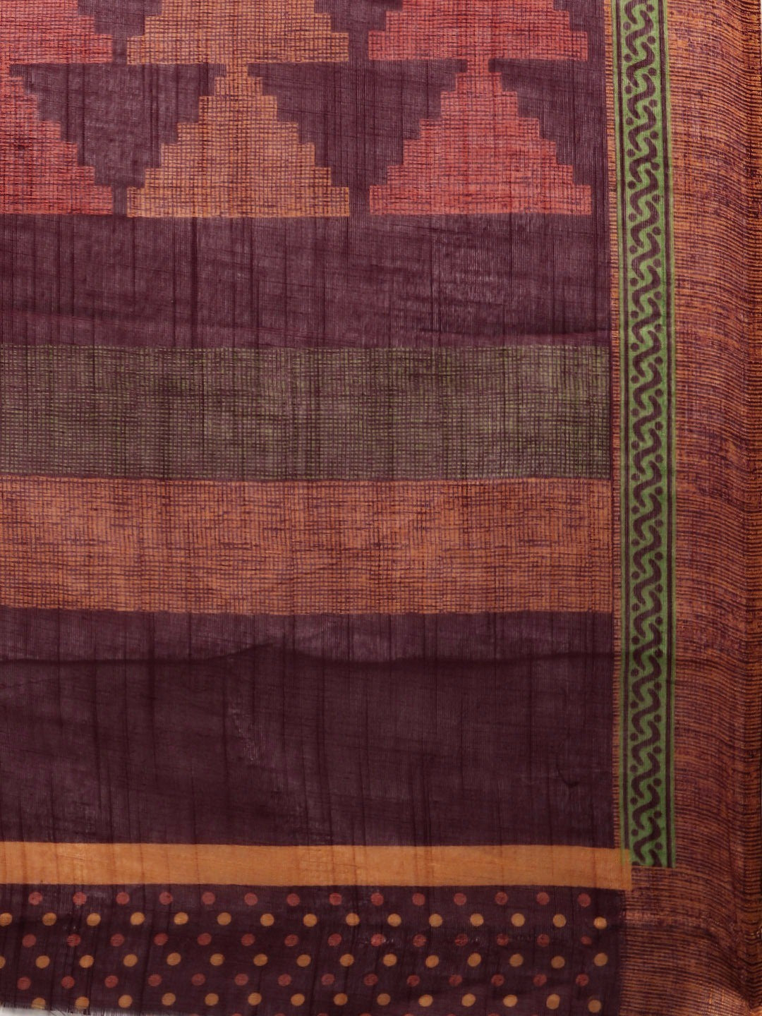 Women's Maroon Art Silk Printed Saree