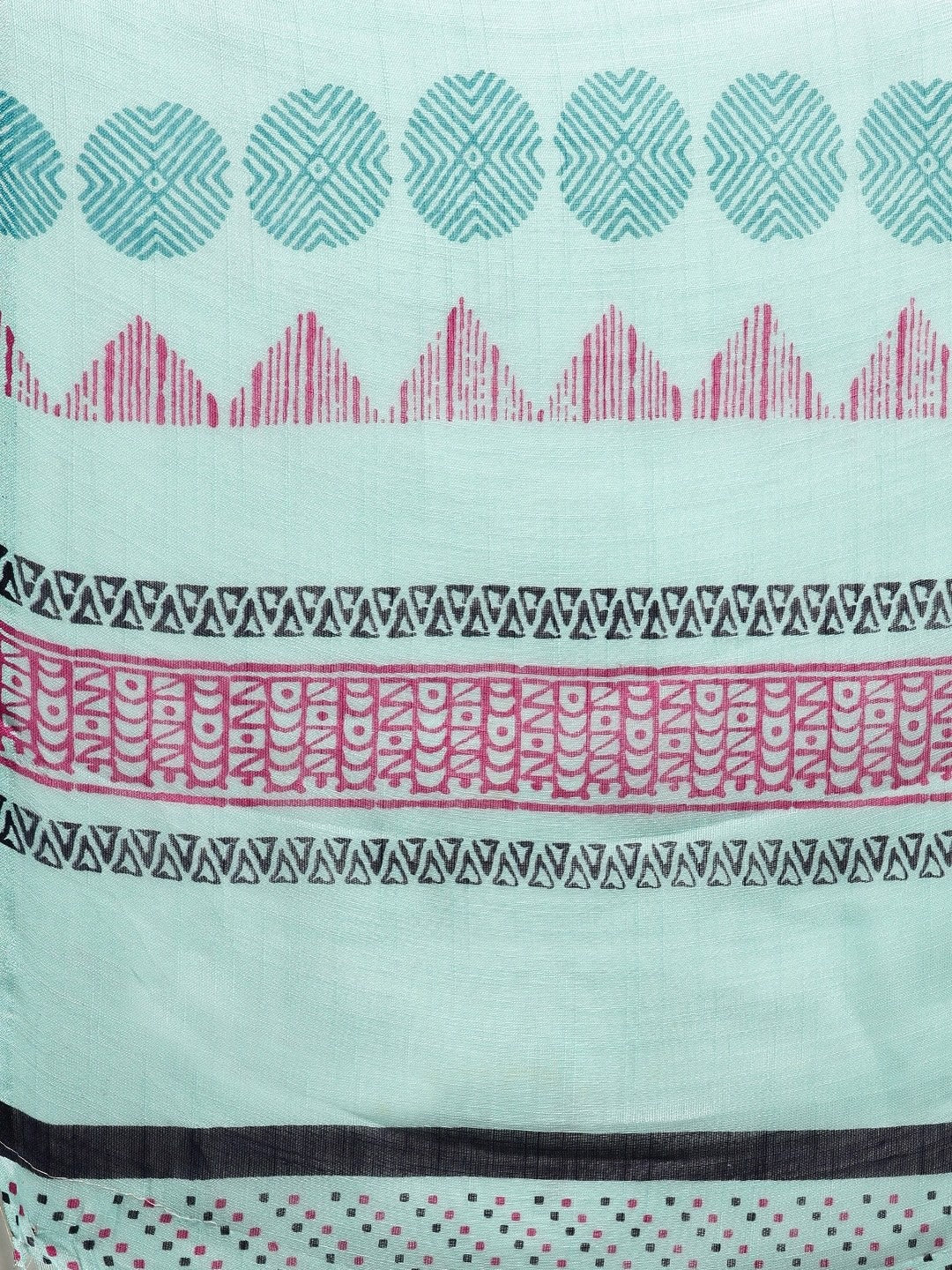 Women's Light Blue Art Silk Printed Saree