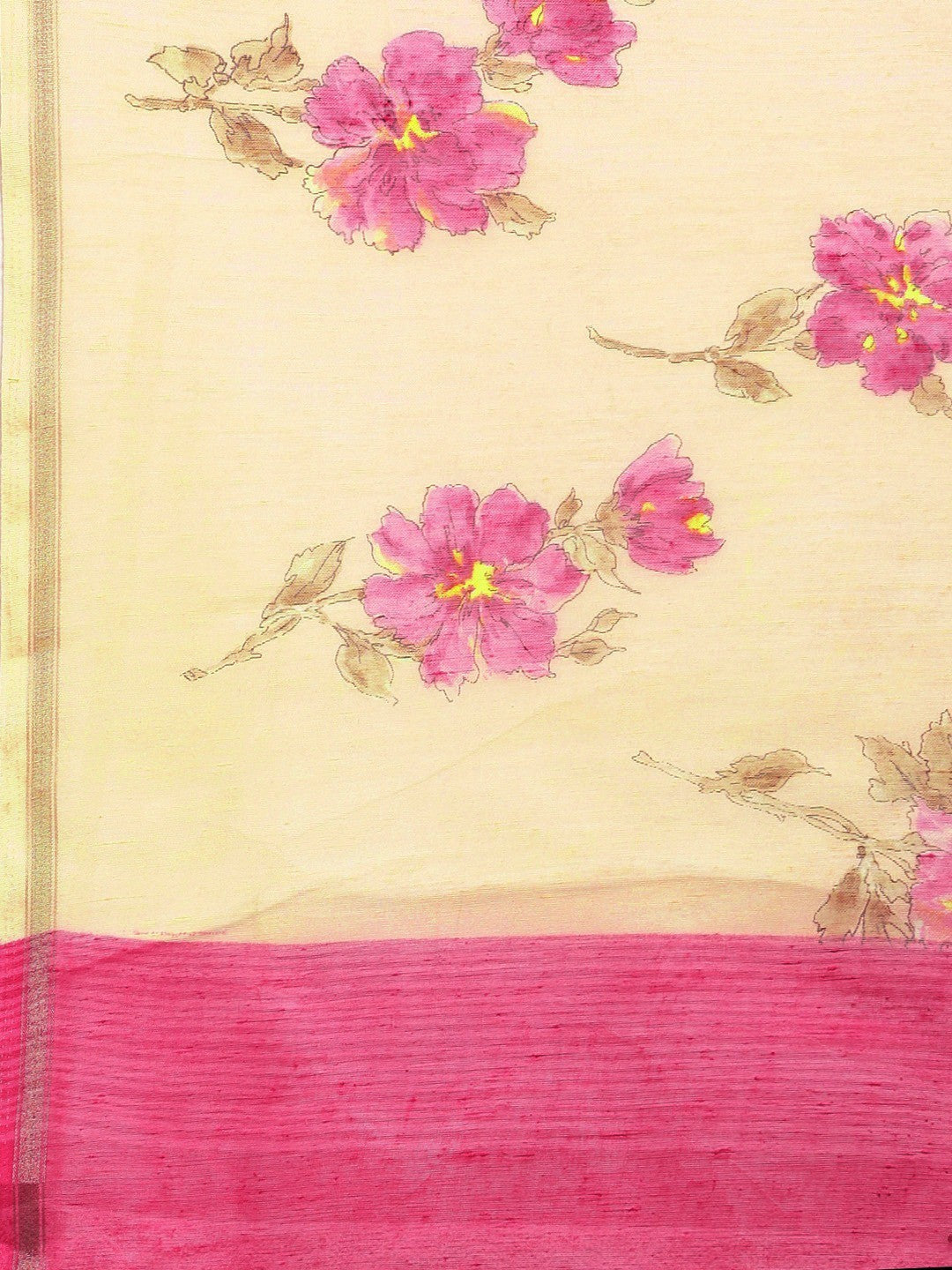 Women's Pink Art Silk Printed Saree