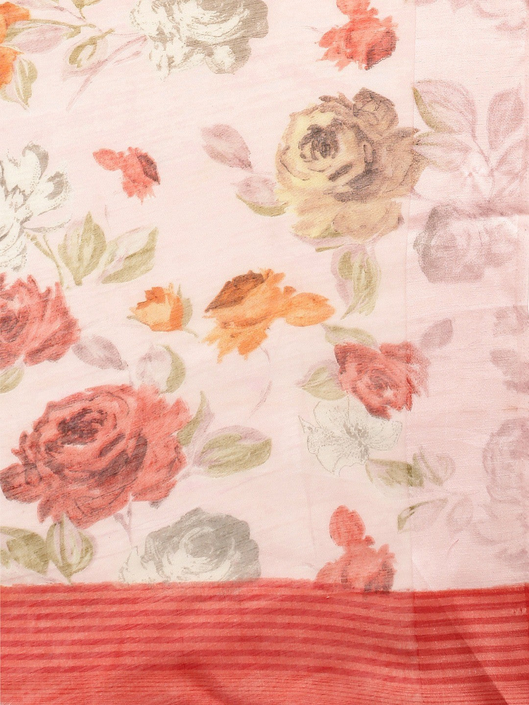 Women's Pink Art Silk Printed Saree