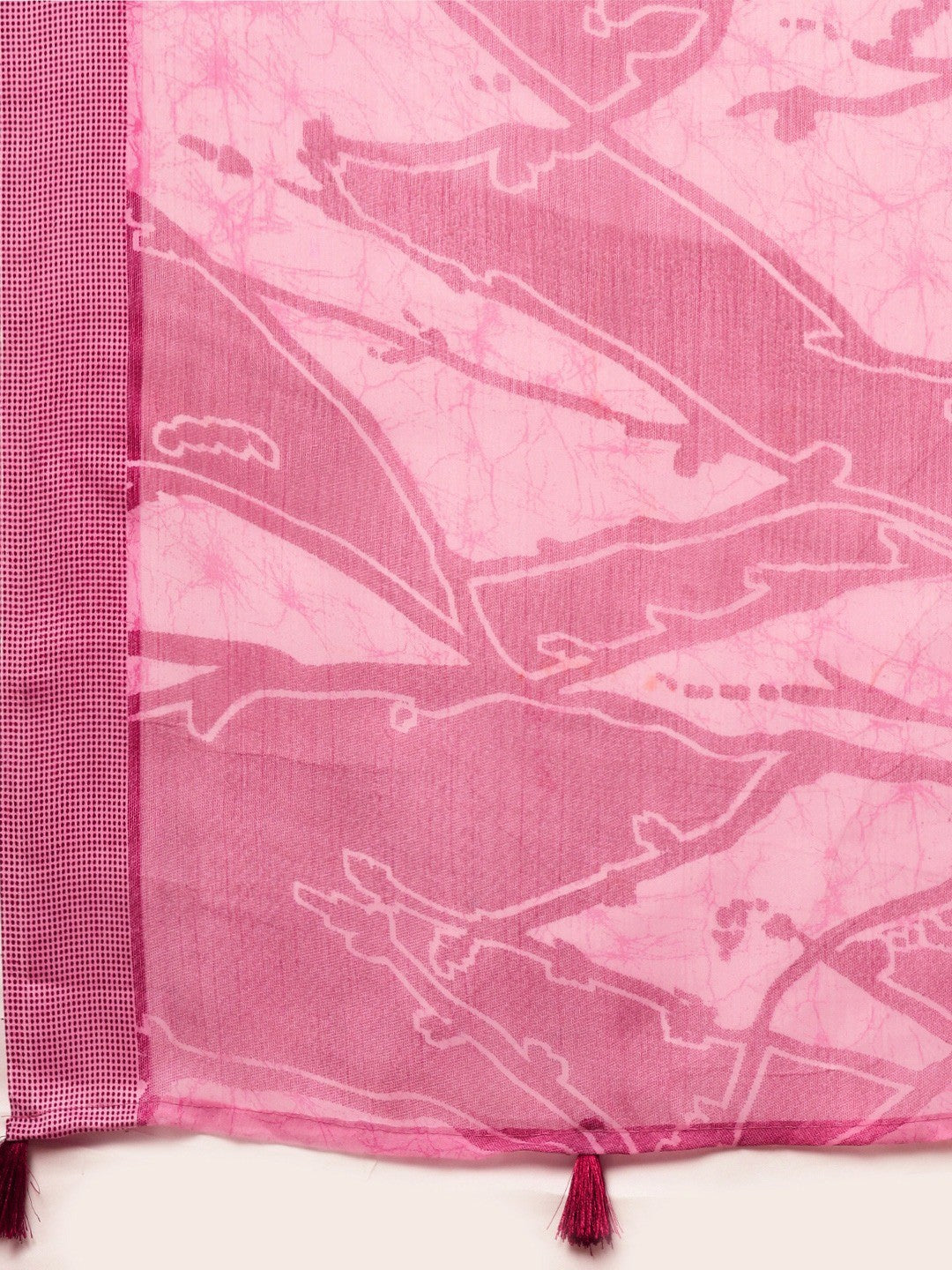 Women's Pink Art Silk Printed Saree