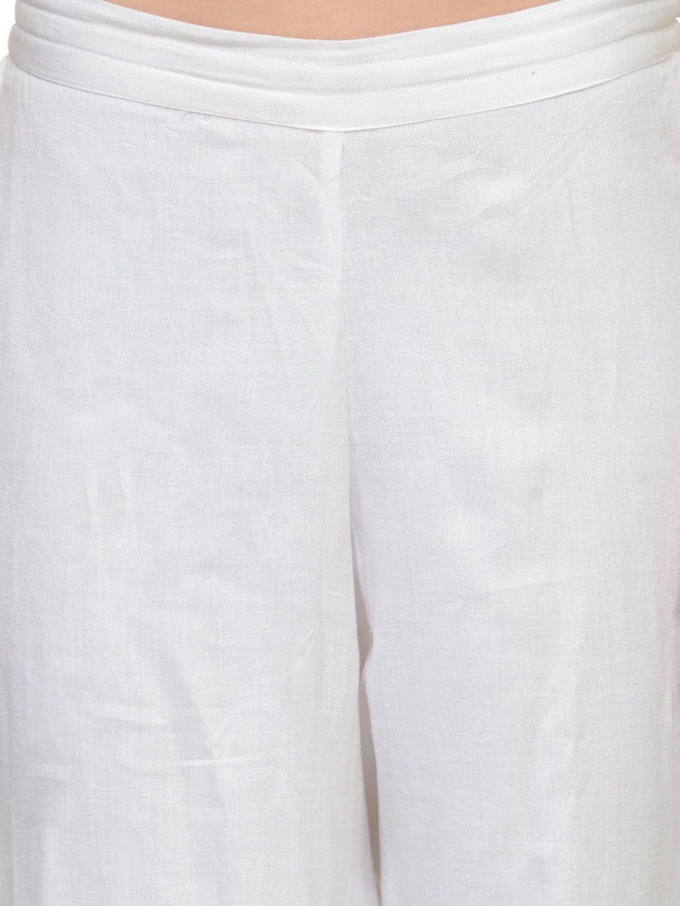 Women's White Ankle Lenths Pants
