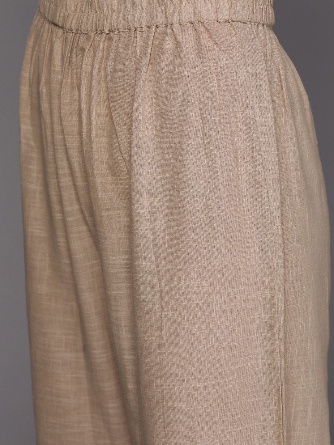 Women's Teal Blue & Brown Embroidered Layered Kurta with Palazzos