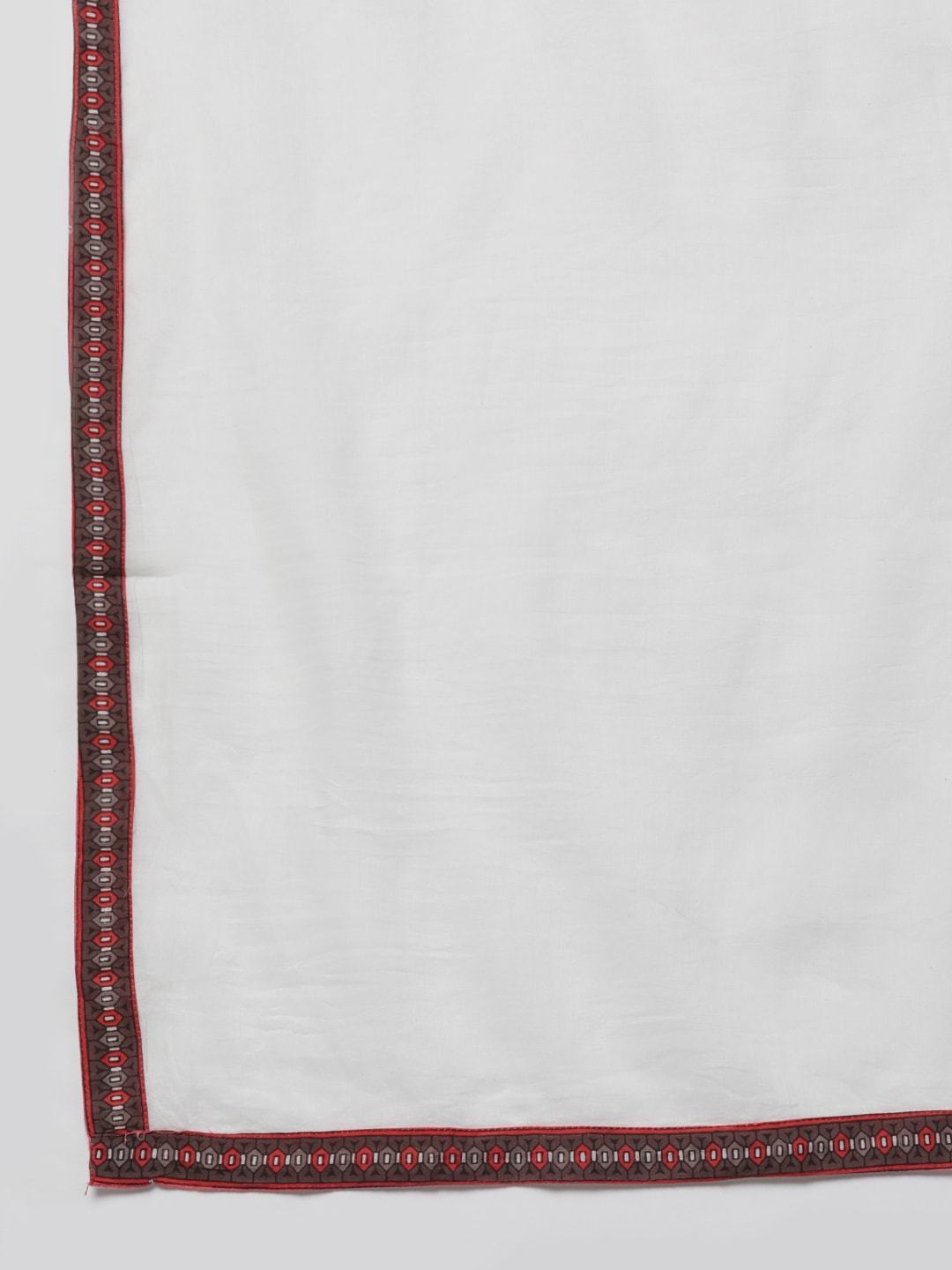 Women's Pink & Charcoal Grey Ethnic Printed Kurta with Skirt & Dupatta