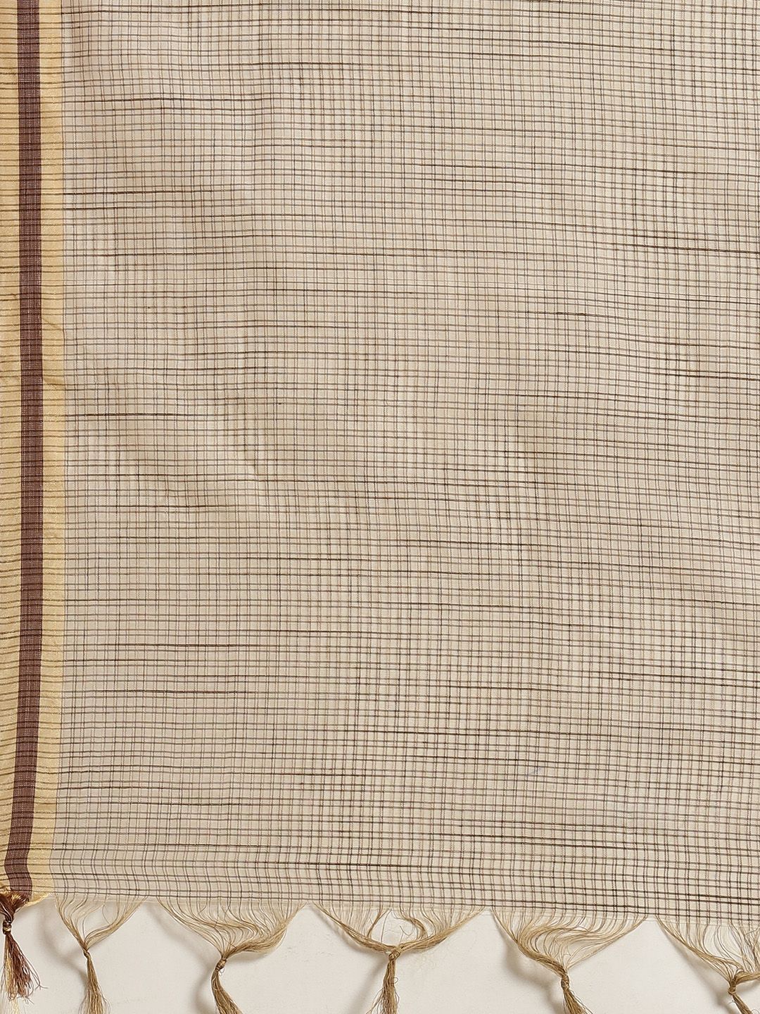 Women's Brown Chanderi Woven Dupatta