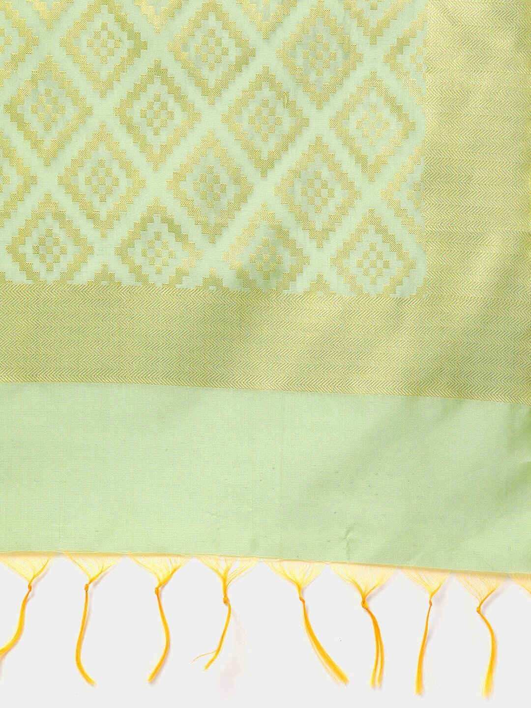 Women's Mint Woven Design Banarasi Dupatta