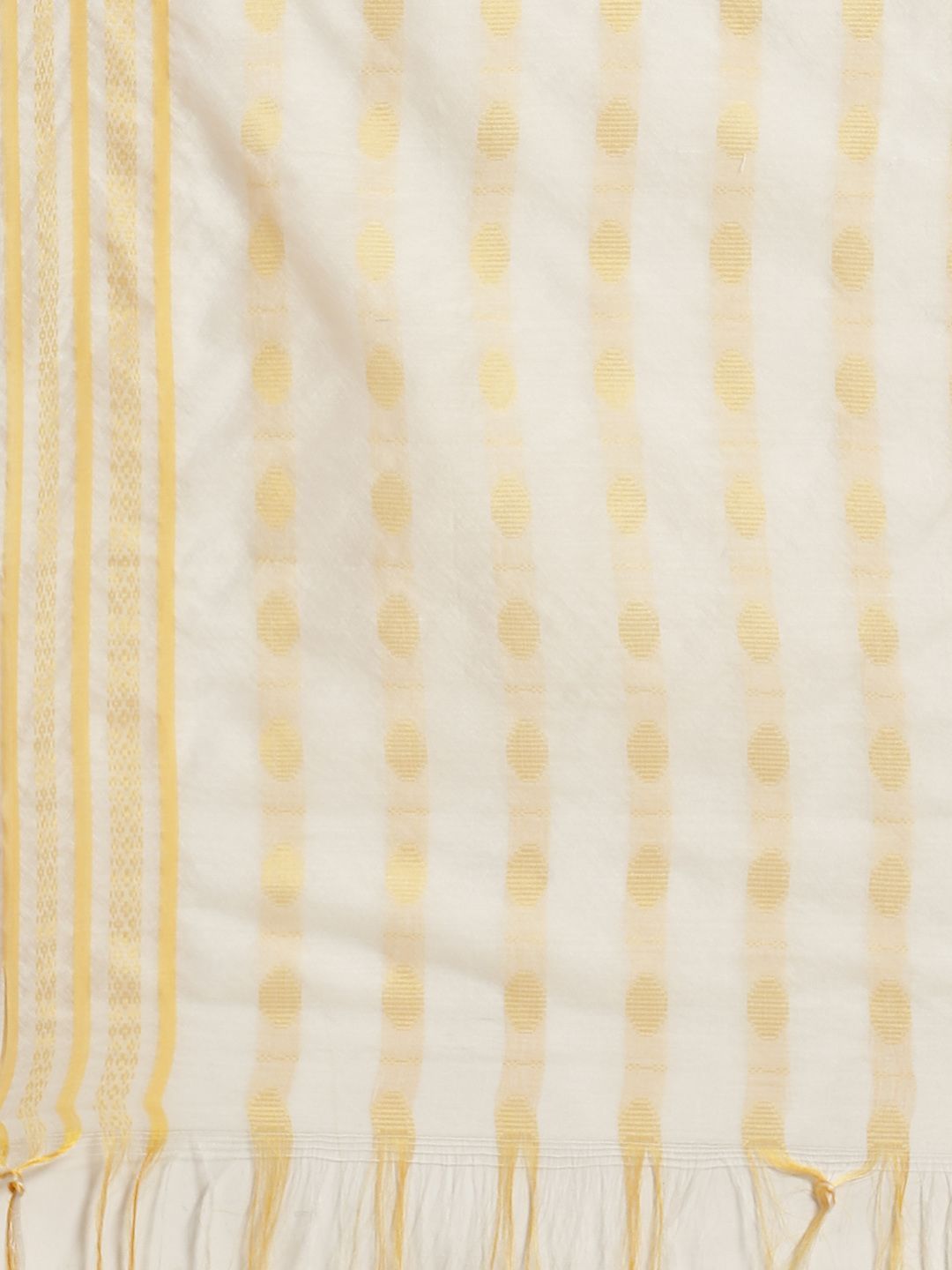 Women's Offwhite Chanderi Woven Dupatta2