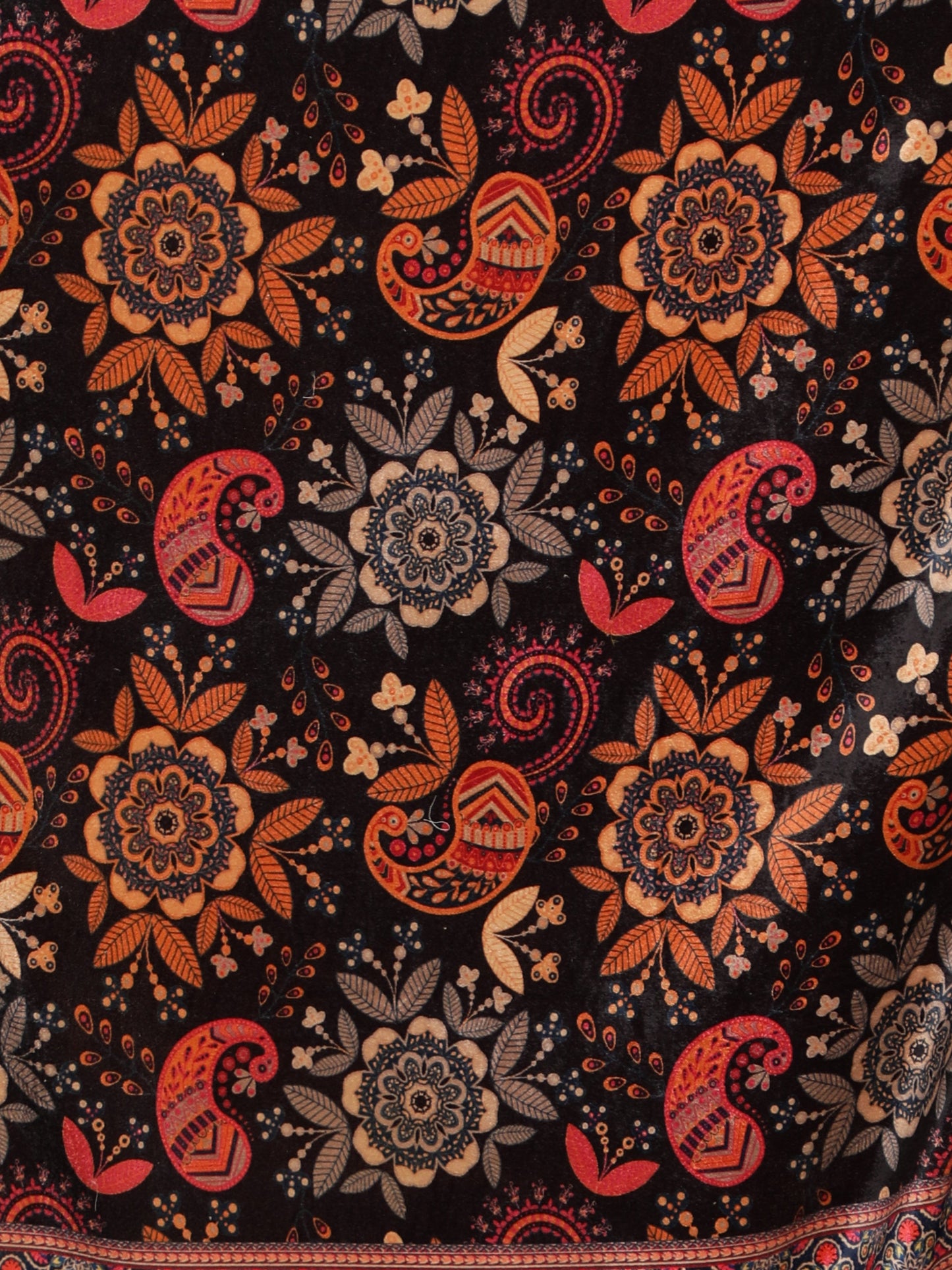 Women's Multicolored Polyster Velvet Digital Printed Dupatta