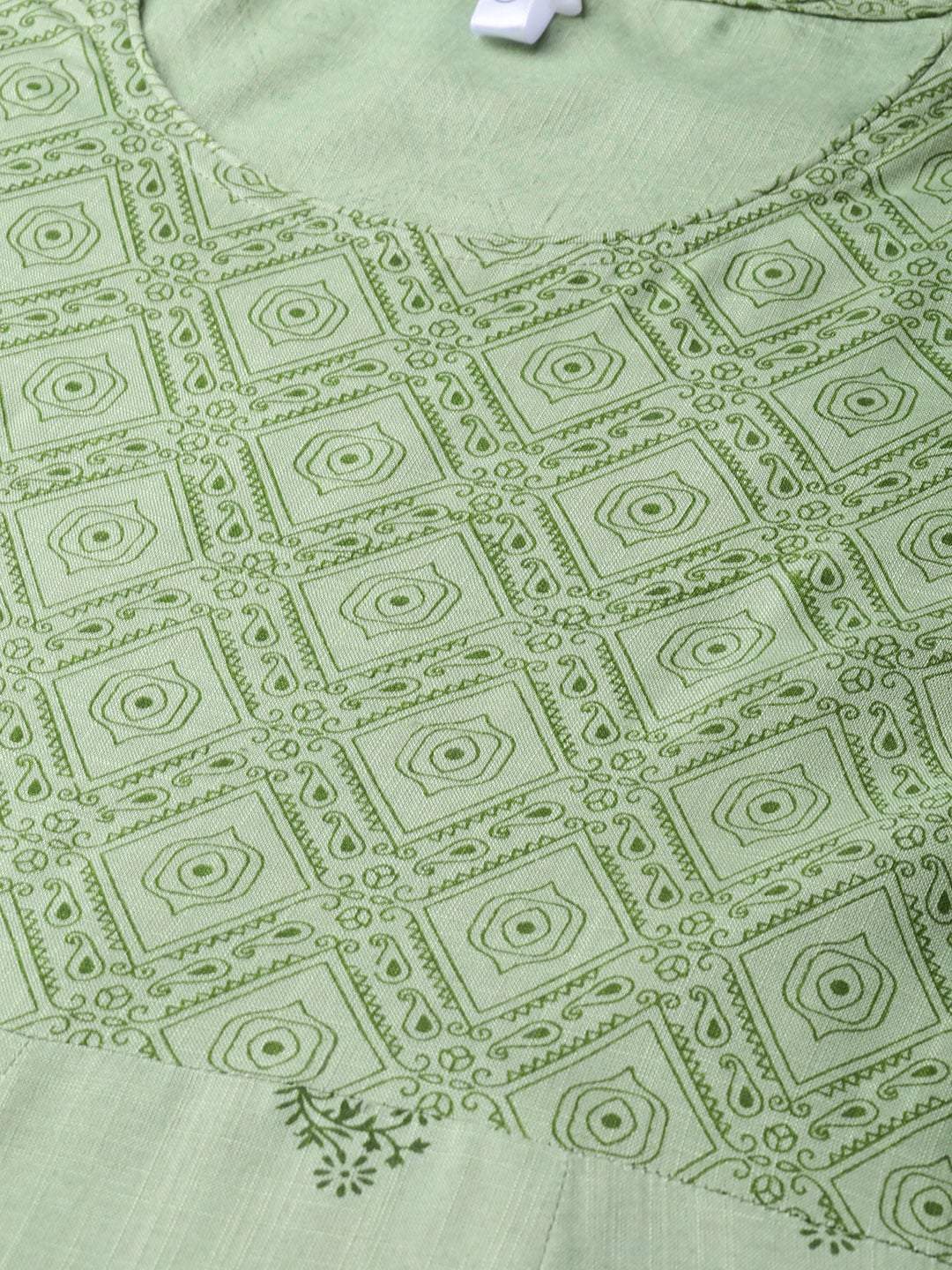 Women's  Green Printed Anarkali Kurta