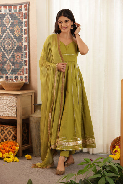 Women's Ramya Anarkali Cotton Suit Set