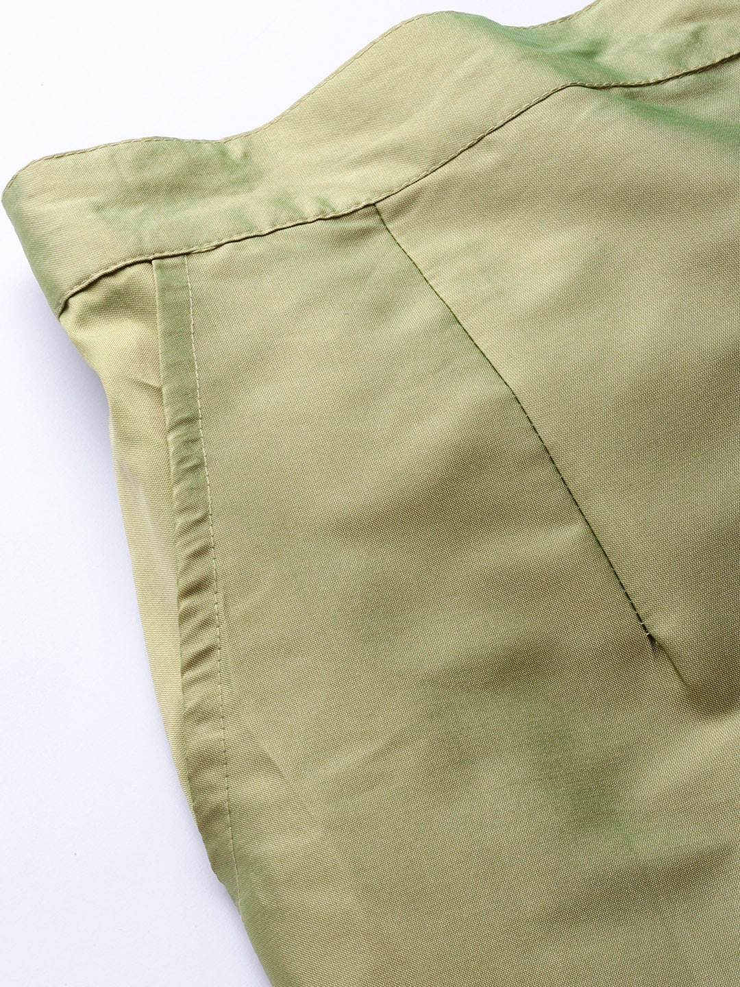 Women's  Olive Green Solid Kurta with Palazzos & Dupatta