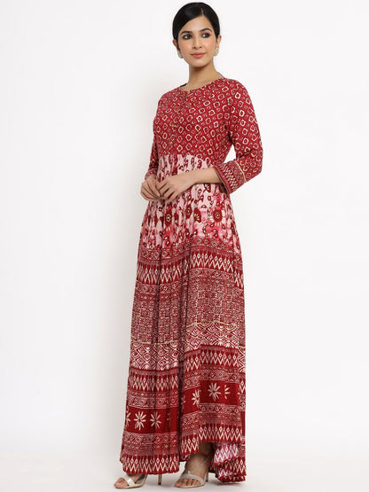 Women's Printed Flared Dress