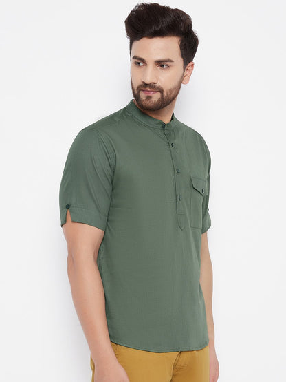 Men's Solid Cotton Kurta