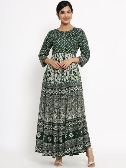 Women's Printed Flared Dress