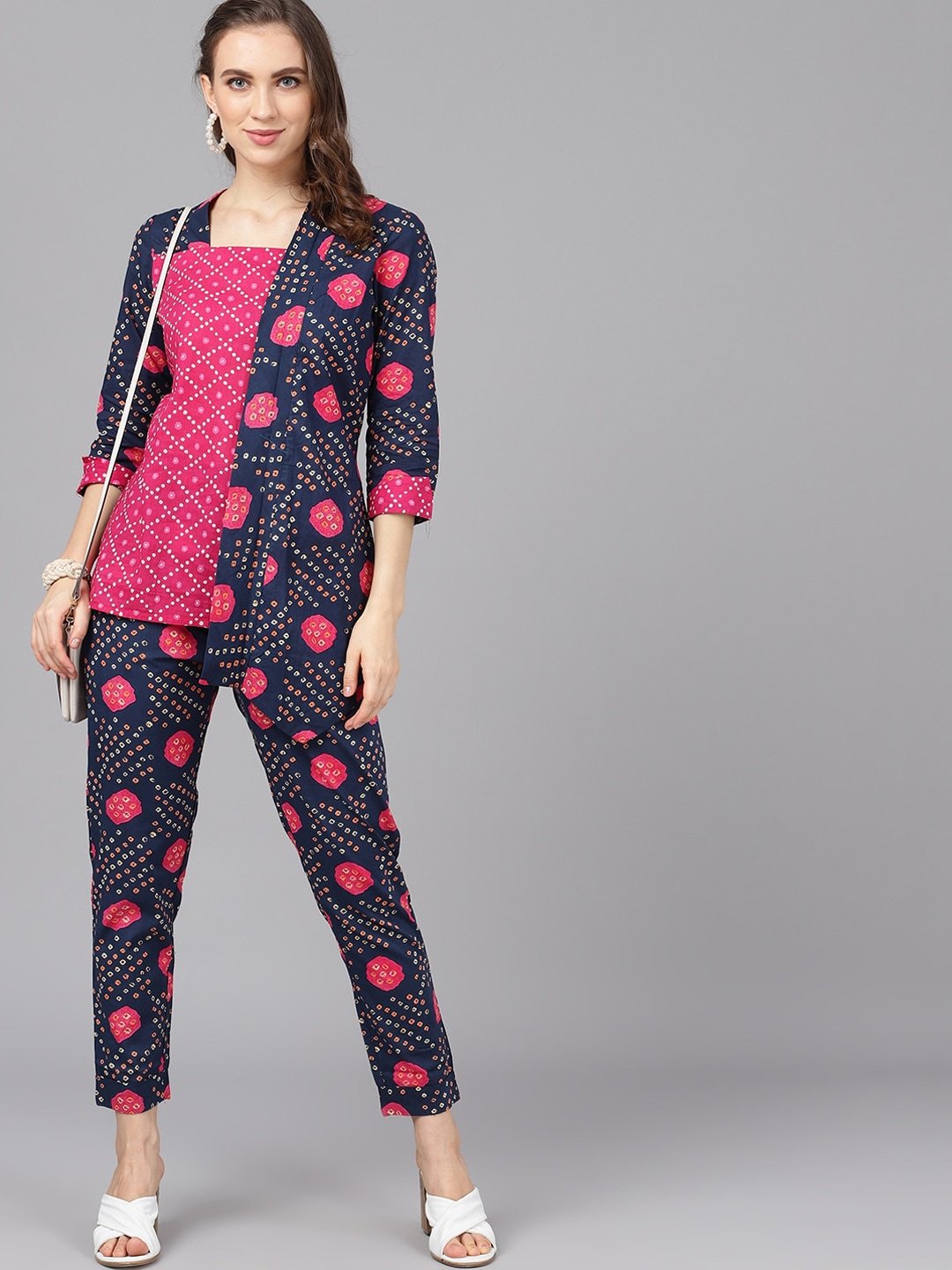 Women's Printed Coat with Trousers
