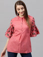 Women's Pink Printed Tunic