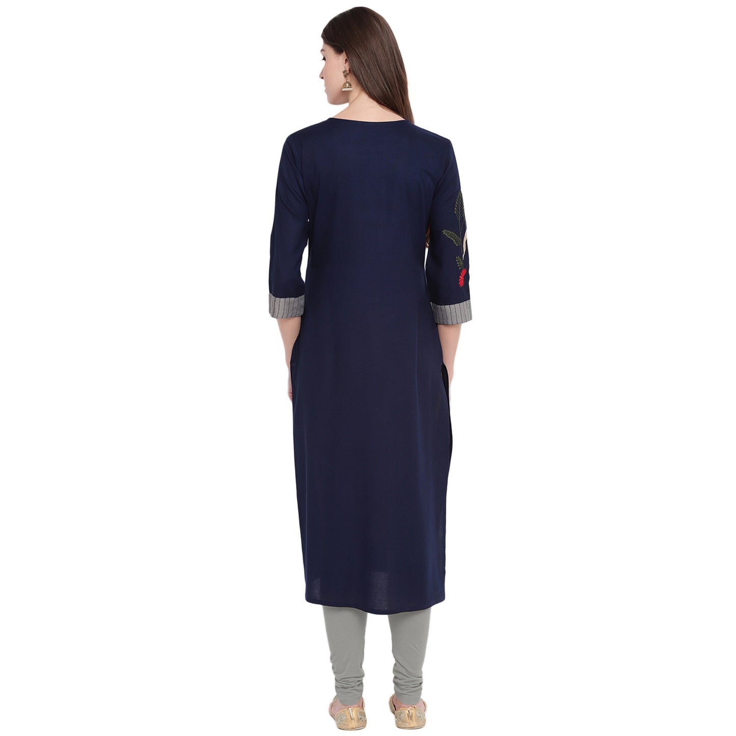 Women's Blue & Grey Kurta By Vbuyz- (