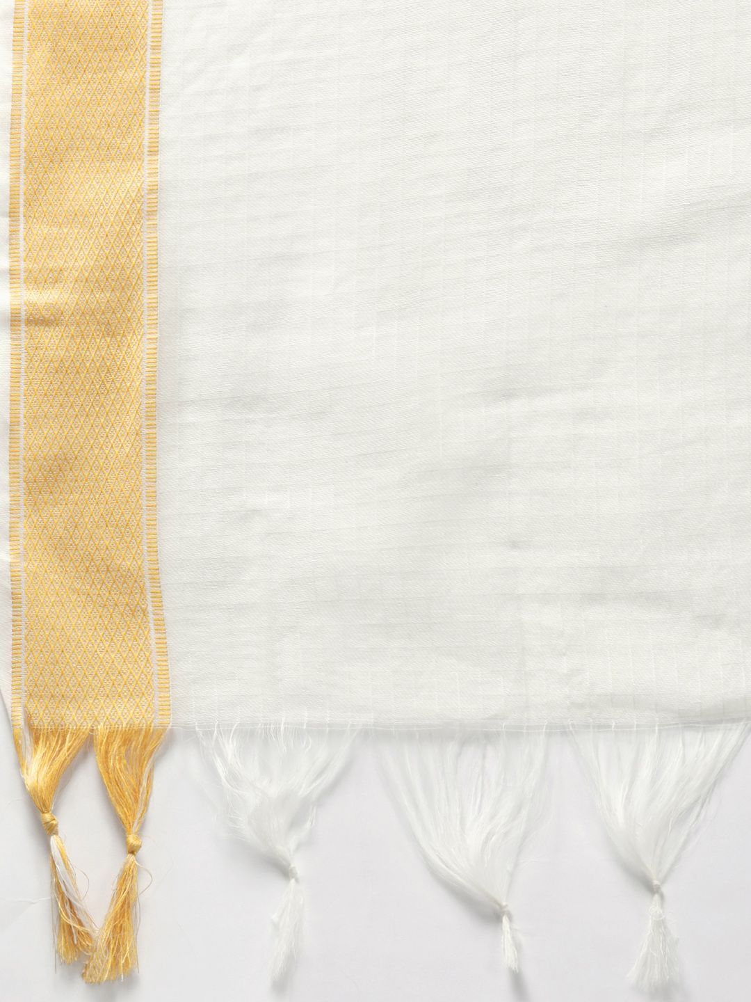 Women's Offwhite Chanderi Cotton Dobby Dupatta