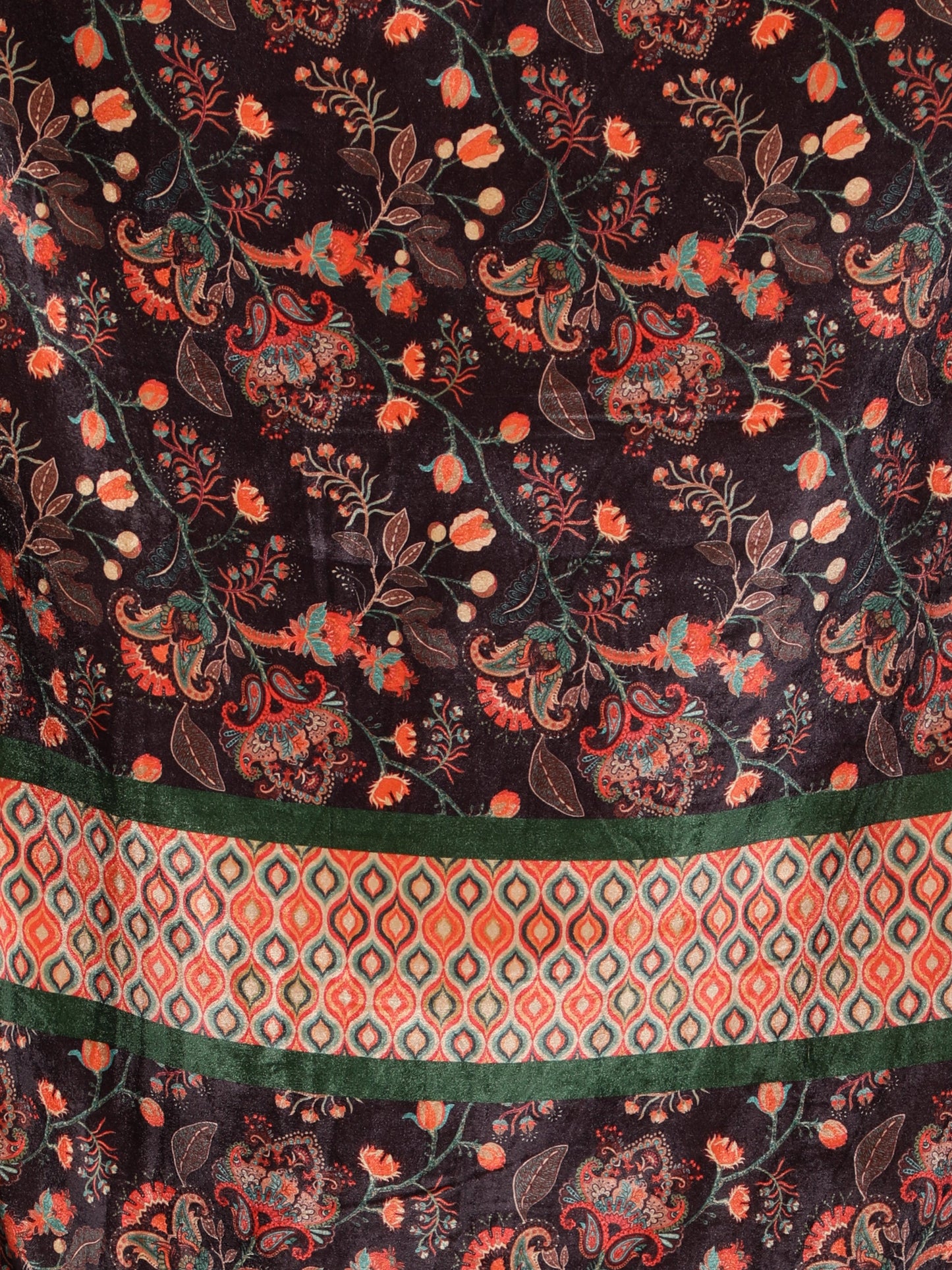 Women's Multicolored Polyster Velvet  Digital Printed Dupatta