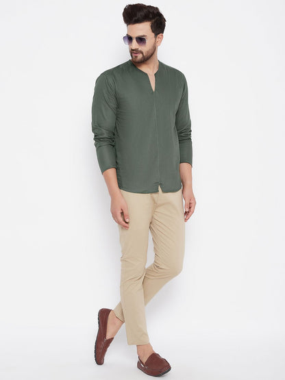 Men's Solid Cotton Kurta