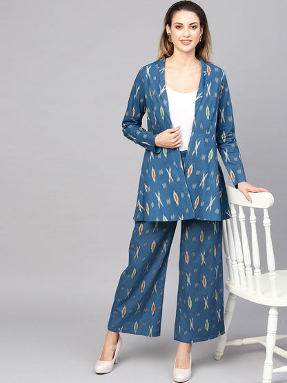 Women's  Printed Coat with Trousers