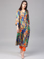 Women multicoloured A line kurta by AKS (Set