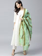 Women's Green Hand Block Printed Dupatta