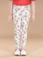 Girl's  Cotton Floral Printed Jegging And Pink Top - S
